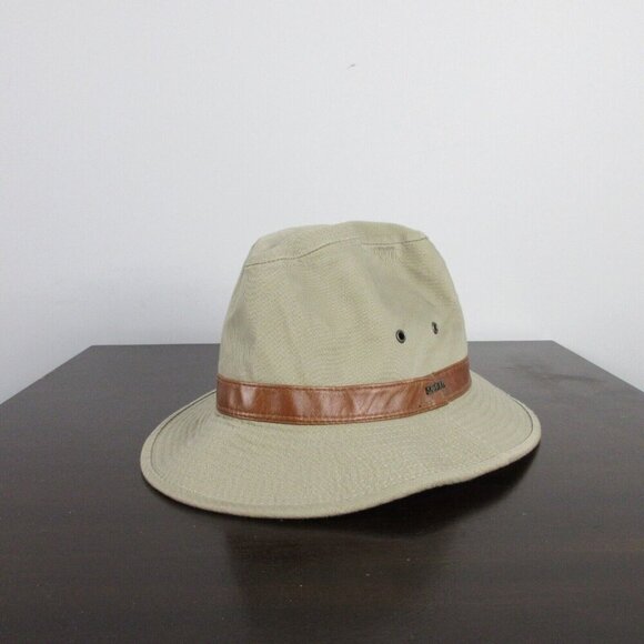 Retro Dorfman Pacific Company Scala Classica Fedora Style Safari Hat Beige M 142 - Picture 1 of 8